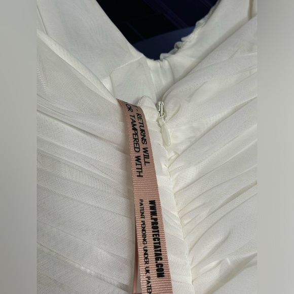 house of cb ALEXIA White Ruched Midi Dress - Picture 7 of 10